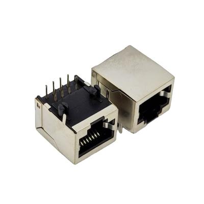 China PCB Connector 5601 RJ45 Shielded 8P8C Tag Down Side Entry Modular Jack for sale