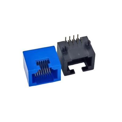 China PCB MINI RJ45 8P8C Female Connector 5303 Modular Jack Side Entry Connector for sale