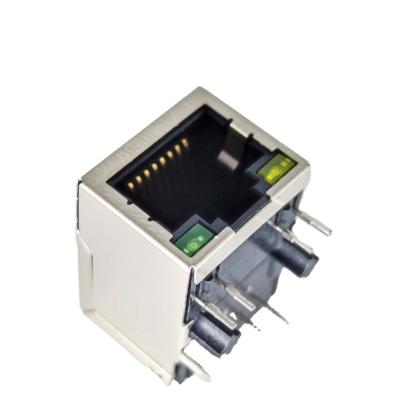 China Ethernet System 100Base-T Port Tag Down With LED Jack Type R/A RJ45 With Filter Side Entry for sale