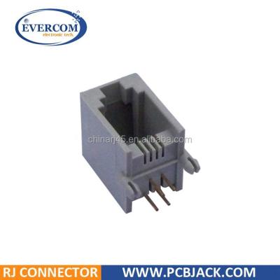 China PCB Vertical PCB RJ9 RJ10 RJ22 4P4C Jack Modular Socket for Telephone Handset for sale