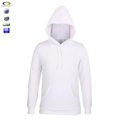 China Anti-pilling 100 Cotton Screen Printing Men White Blank Pullover Hoodie for sale