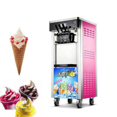 China Snack factory Italian soft ice cream machine soft ice cream making machine three flavors soft serve machine for ice cream for sale