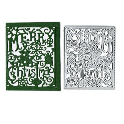 China Europe DIY Merry Christmas Greeting Card Decoupage Cutting Dies Envelope Metal Die Cut for sale