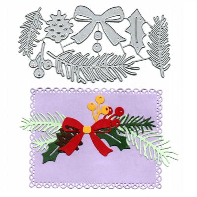 China Europe Merry Christmas Flower Decoupage Metal Stencil DIY Embossing Christmas Greeting Card Scrapbooking Crafts Gifts Cutting Dies for sale