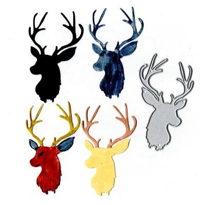 China Europe Christmas ELK Greeting Card Manual Cutting Dies DIY Paper Scrapbooking Metal Die Cuts for sale