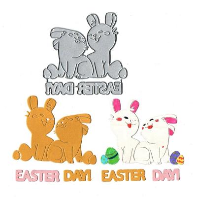 China Europe Easter Bunny Greeting Card DIY Metal Embossing Stencil Decoupage Crafts Gifts Scrapbooking Cutting Dies for sale