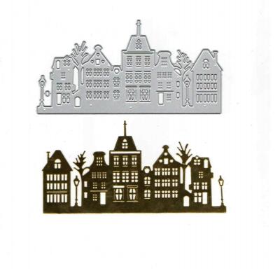 China Europe Castle Decoupage Crafts Gifts DIY Scrapbooking Cutting Dies Greeting Card Metal Embossing Stencil for sale