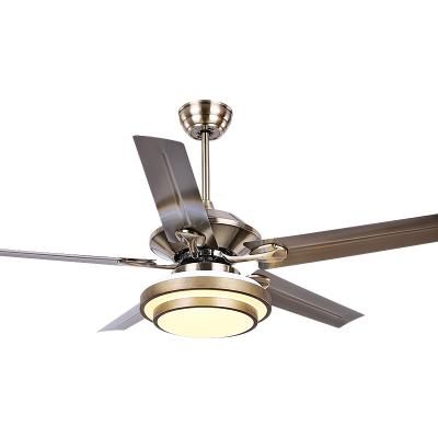 China Modern Living Room 42/48 Inch 5 Piece Blade Led Ceiling Fan With Light With Remote Control for sale