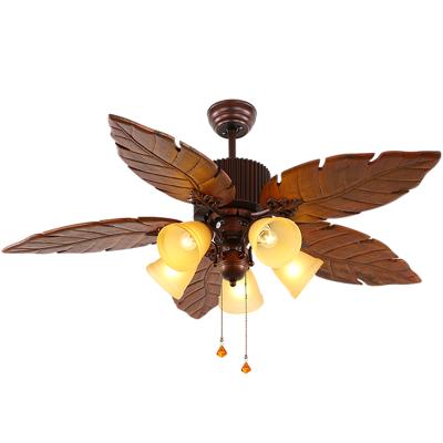 China Decorative Ceiling Fan 220v Modern American Vintage Country Style 52 Inch Ceiling Fan With Light for sale