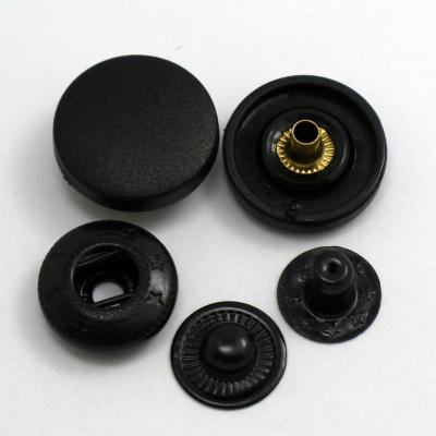 China Black Dry Cleaning Spring Press Metal Snap Button For Jacket for sale