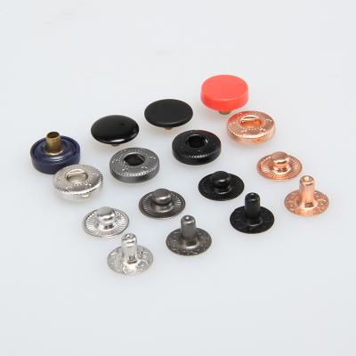 China Viable custom wholesale brass press iron logo brand factory instant button stainless steel for garment accessories for sale