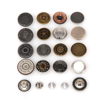 China Dry cleaning cheap price logo metal lattice button rivet, custom jeans buttons and rivet for sale