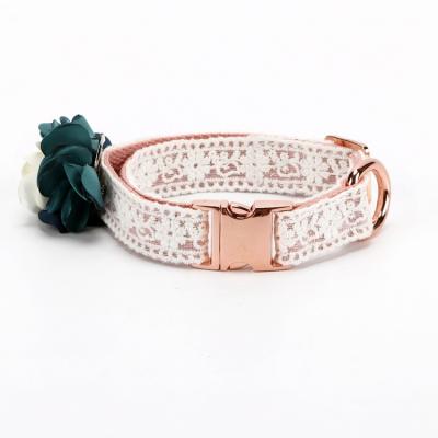 China OEM Viable Custom Decorative Dog Girl Wholesale Dog Collar and Lead Luxury Vintage Dog Collar for sale