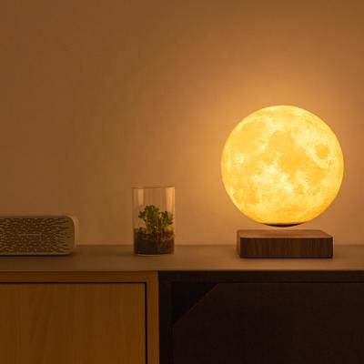 中国 18cm 14cm Simple Creative Modern European Minimalist Magnetic Levitation Moon Table Art Decoration 3D Printing Home Light 販売のため