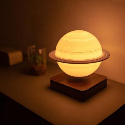 China Christmas Gift Kids Night Novelty Home Minimalist Bedroom Living Magnetic Levitation 3D Printing Led Moon Mars Saturn Room Lamp 14cm 18cm Te koop