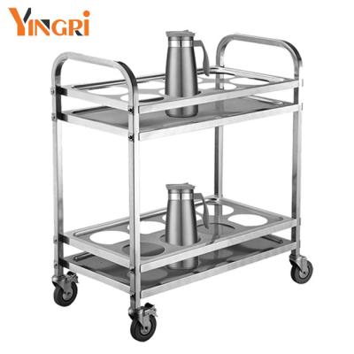 China JMYINGRI 201 Stainless Steel Restaurant Kettle Mobile Beverage Cart Liquor Cart for sale