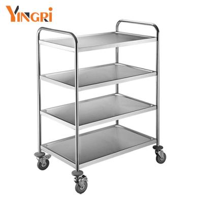 China 201 JMYINGRI Stainless Steel Hotel Trolley Cart Restaurant Food Catering Equipment Serving Trolleys for sale