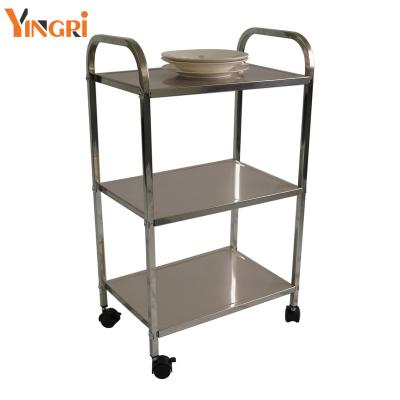 China 201 Stainless Steel Shelves Serving Cart , Stainless Steel Kitchen Cart for sale