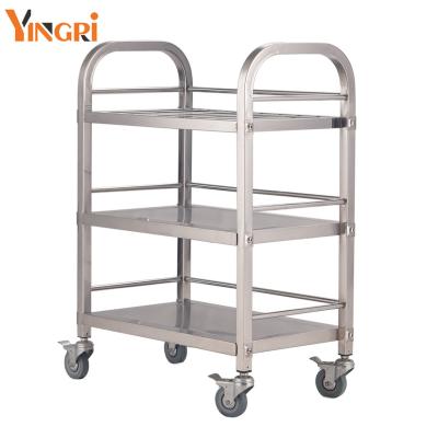 China 201 Stainless Steel Pot Cart Restaurant Hot Dish Rack Shelf Kitchen Multi-Layer Home Dining Cart Hotel Vegetable Rack Multi-Function for sale