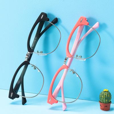 China Fashion 2022 New Children TR Frame Mirror Fashion Flat Design Round Anti-blue Light Children Glasses Computer Glasses Wholesale for sale