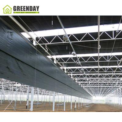 China Good Quality Stable Structure GREENDAY Film Covering Automatic Light Duty Deprivation Greenhouse Steel Pipe Greenhouse for sale