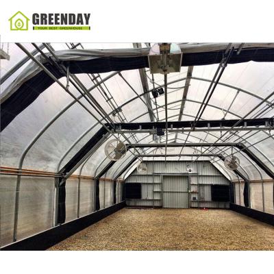 China Vanilla stable turnkey singlespan project structure medicinal plant blackout light commercial greenhouse for sale for sale