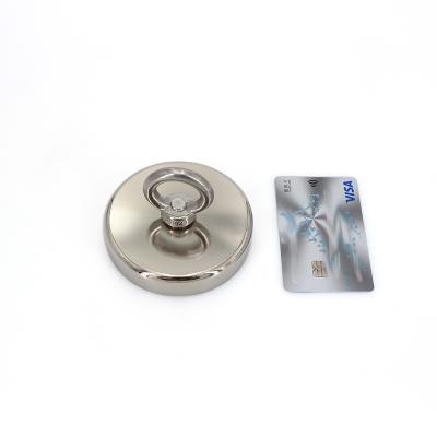 China Industrial Super Strong Round Magnet 800LBS / 380kg N35 D90mm Neodymium Fishing Magnet With Counter Hole for sale