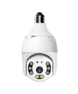 China NIGHT VISION E27 Lamp Holder Tuya PTZ Security CCTV Auto Tracking Wireless Camera With Bulb Light Holder for sale