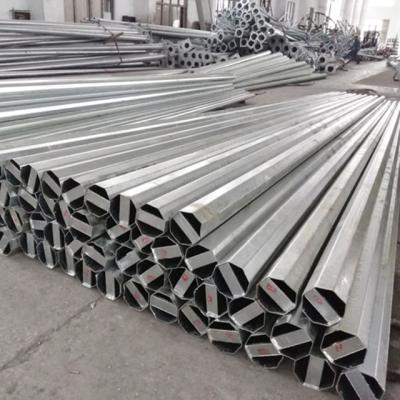 China Distribution Pole galvanized steel tapered power transmission pole 30-440kv with factory price for sale