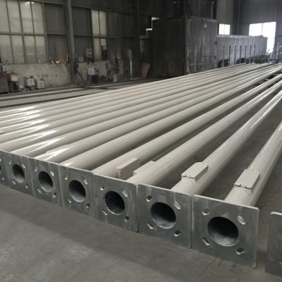 China Q235 Q345 S235 S355 SS400 Gr50 Hot Rolled Steel Hot Dip Galvanized Road Light Poles For Sale for sale