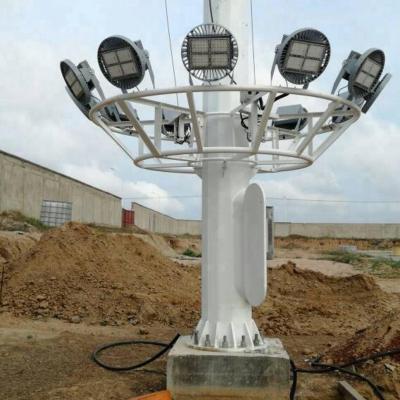 China Square Hot Dip Galvanized 15m-30m High Mast Light Pole High Mast Lighting Tower For Stadium Lighting for sale