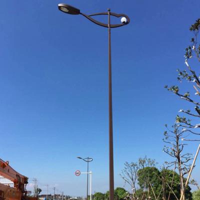 China Single-arm square square hot dip galvanizing tapered street lighting Poles with cheap price for sale