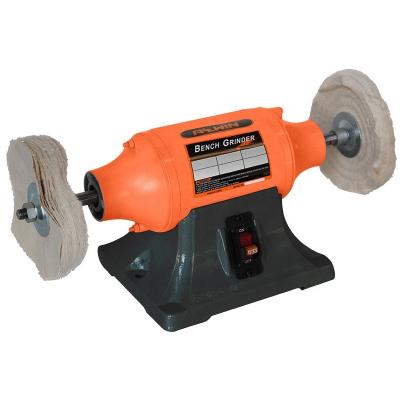 China Metal Polishing 200mm Long Axle Bench Polisher Cotton Wheels Electric Power Stationary Polisher for sale