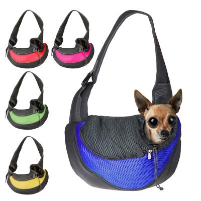 China Breathable Pocket Outdoor Dog Handbag Travel Oxford Pet Single Shoulder Bag Pet Backpack for sale