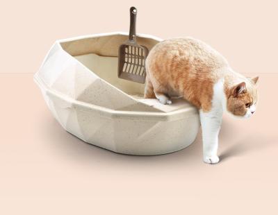 China Viable Detachable Plastic Semi-enclosed Anti-splash Reusable Pet Cat Bedpans Pet Toilet Cleaning Supplies for sale