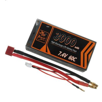 China Small Lightweight High Capacity ZOP Power 7.4V 3000mAh 3300mah 35C 60C 2S Case LiPo Battery T Hard Deans Plug For RC Cars Batteries for sale