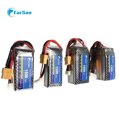 China High Capacity RC Lipo Battery 2S 3S 4S 5S 6S 1500mah 100C 120C Graphene Small Size Cell For RC Car Drone Helicopter Batteries for sale