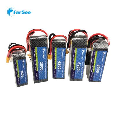 China RC Toys Battery 22.2V 6S 5200mAh 30C 40C 60C 75C 100C Graphene RC Lipo Cell Battery for sale