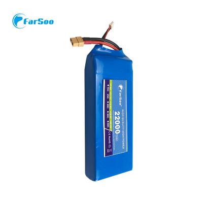 China 6S 22.2V 22000MAH 30C 25C RC toys lithium battery for plant protection drone helicopter LiPo batteries lipo battery maker for sale