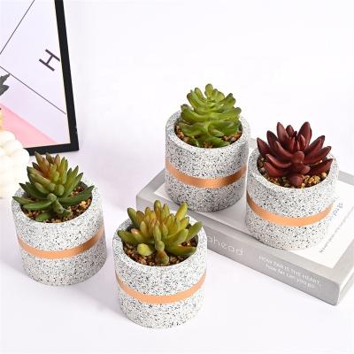 China Hot Selling Juicy Potted Plastics Amazon Artificial Plants Plastic Greenery For Photography Background Home Green Decoration for sale