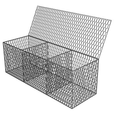 China Durable Hexagonal Cost of Gabion Rock Basket PVC Coated Galfan Gabion Box Galvanized Price Gabion Wire Cage for sale