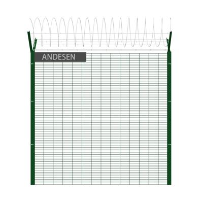 China Plain Weave Security Fence Anti Climb Clearview Fencing High Safe Powder Coated Anti Climb Fence Price 358 for sale