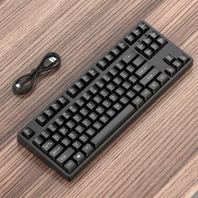 China Anti-Ghosting NK100 87 Keys PBT Keycaps Backlight Computer USB Wired Mechanical Gaming Keyboard for sale