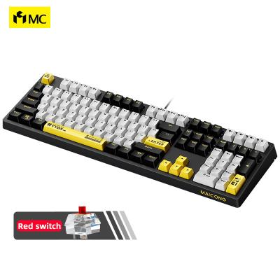 China Anti-ghosting Technology KB108 108 Keys Axis PBT Keycap Red Computer RGB Wired Mechanical Gaming Keyboard for sale