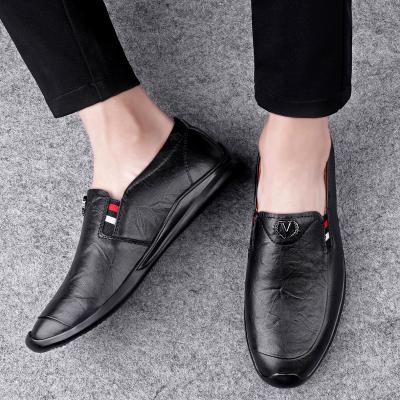 China P0136 lightweight fashion new men's shoes leather casual men's leather shoes for sale