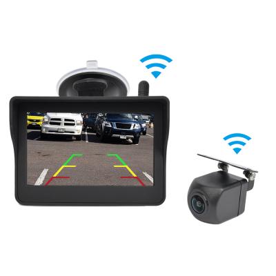 China Waterproof 4.3 Inch Rear View Digital Wireless Car Camera Monitor Backup Kit Parking Reverse Camera System For Car Pickup Vans SUV for sale