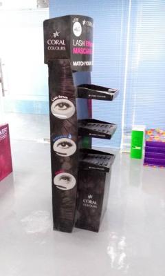 China Loreal Cosmetic Cardboard Product Display Point Of Sales Custom Cardboard Display Shelf for sale