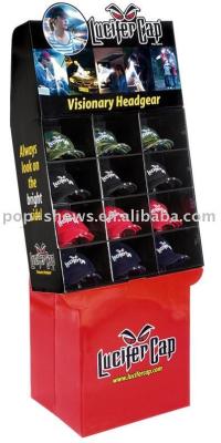 China recyclable cardboard floor display stand for hat / cap for sale