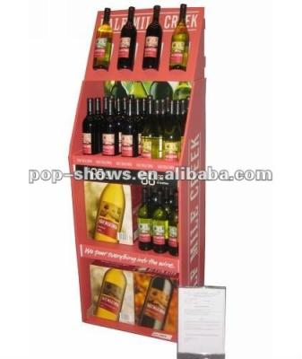 China Custom Commercial Wine Cardboard Display Stand Rack For Advertising for sale