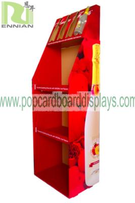 China Recyclable Water / Wine Red Paper Pop Cardboard Displays Custom Designed for sale